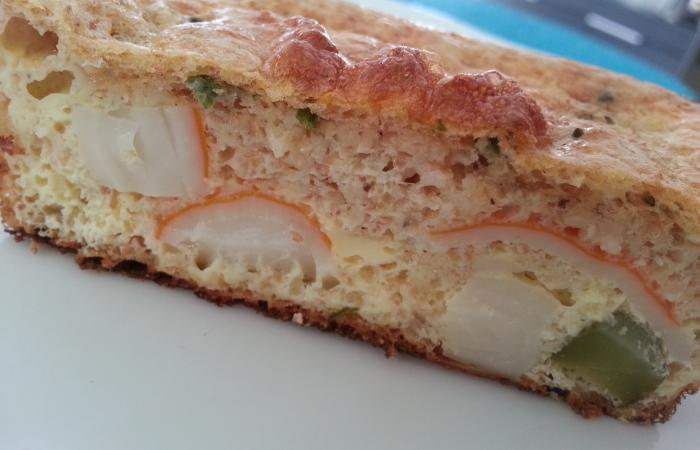Rgime Dukan (recette minceur) : Cake surimis cornichons avec sons #dukan https://www.proteinaute.com/recette-cake-surimis-cornichons-avec-sons-11487.html