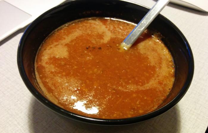 Velout de tomate au riz complet