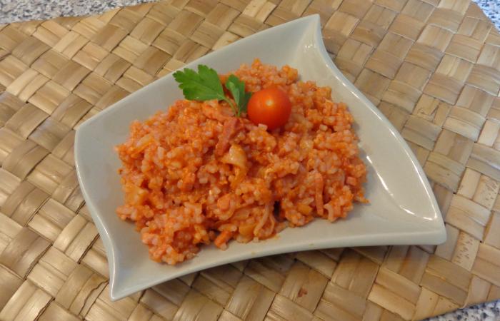 Riz de konjac  la tomate faon rizotto