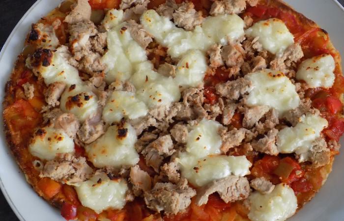Rgime Dukan (recette minceur) : Pizza au thon dukan #dukan https://www.proteinaute.com/recette-pizza-au-thon-dukan-13214.html