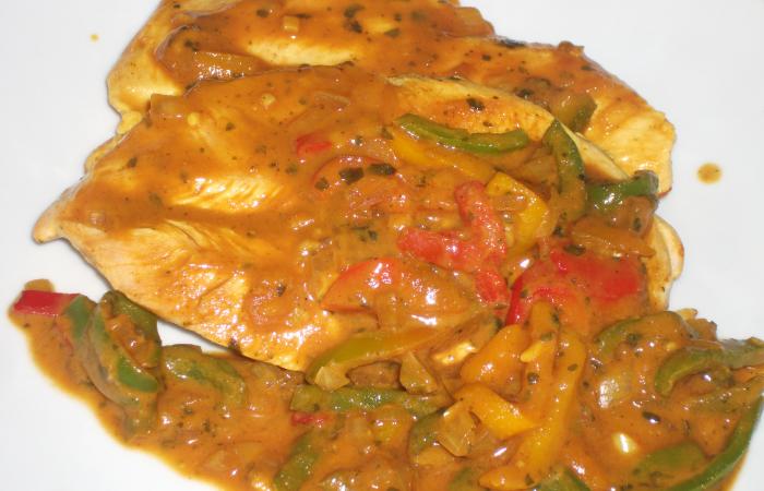 Escalope de dinde sauce curry coco