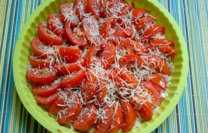 Tarte sans pte, tomate et thon