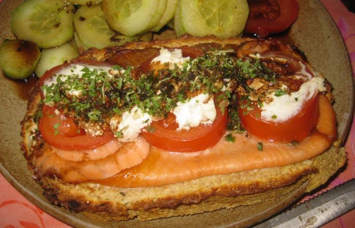 Rgime Dukan (recette minceur) : Brucchetta au saumon #dukan https://www.proteinaute.com/recette-brucchetta-au-saumon-4221.html