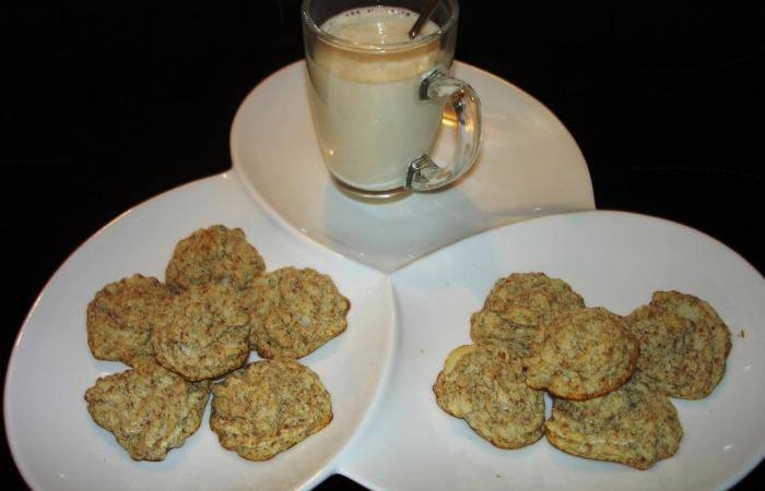 Mini-biscuits croustillants et la crme vanille-caramel