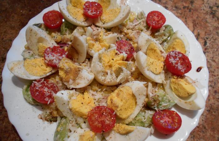 Rgime Dukan (recette minceur) : Salade Fermire #dukan https://www.proteinaute.com/recette-salade-fermiere-12137.html
