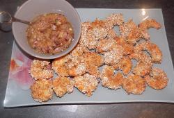 Recette Dukan : Crevettes panes et chutney ananas 