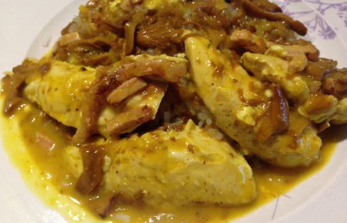 Rgime Dukan (recette minceur) : Aiguillettes de poulet aux girolles au thermomix  #dukan https://www.proteinaute.com/recette-aiguillettes-de-poulet-aux-girolles-au-thermomix-13925.html