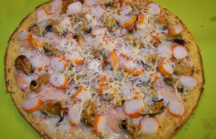 Rgime Dukan (recette minceur) : Pizza Fruits de Mer (ultra rapide) #dukan https://www.proteinaute.com/recette-pizza-fruits-de-mer-ultra-rapide-2392.html