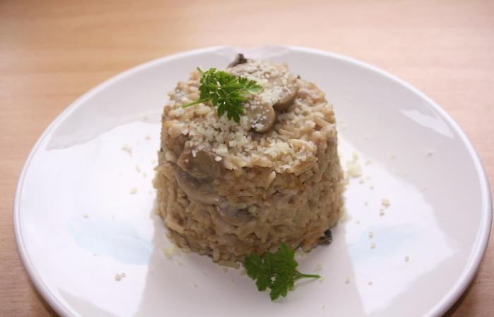 Rgime Dukan (recette minceur) : Risotto champignons et son parmesan #dukan https://www.proteinaute.com/recette-risotto-champignons-et-son-parmesan-3787.html