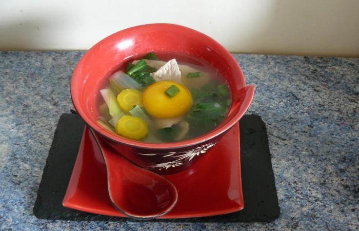 Soupe japonaise au veau et vermicelles de konjac